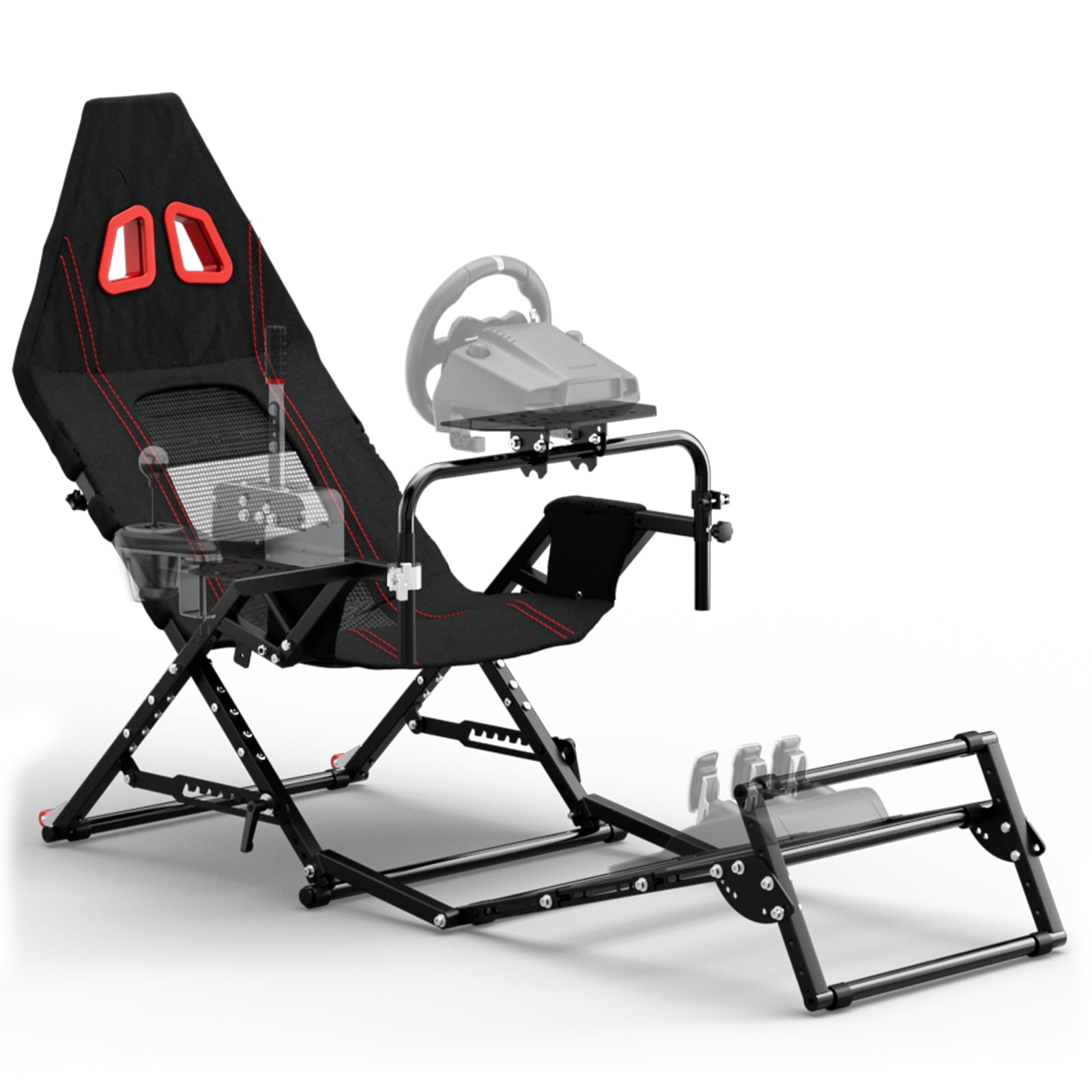 Supllueer X-shaped belt seat folding Racing Simulator Stand Fit Logitech Fanatec Thrustmaster T-GT II T128