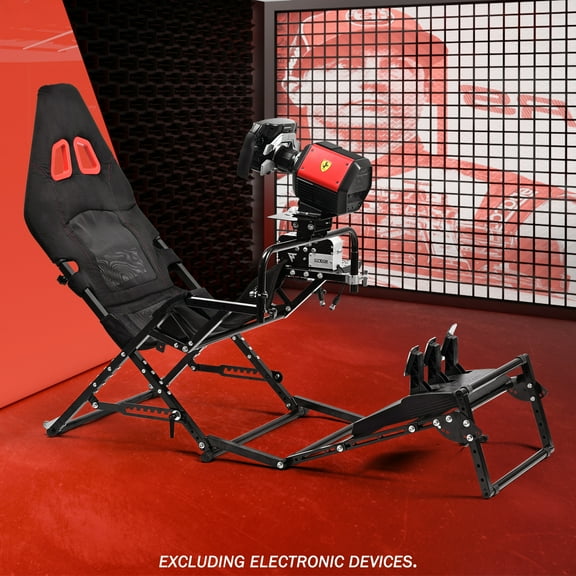 Supllueer Racing Simulator Cockpit X-shaped Belt Seat Foldable Fit For Logitech G923 G920 Fanatec Thrustmaster.Excluding electronic devices