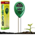 Suplong 3in1 Soil Moisture Meter, Upgraded Stainless Steel Probe Soil