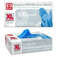 thumbnail image 1 of Supmedic Basic Medical Nitrile Exam Gloves, Powder-Free Non-Sterile Food-Safe Cleaning Disposable Glove, Blue 100Pcs (X-Large), 1 of 5