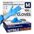 thumbnail image 1 of Supmedic Nitrile Exam Gloves, 3.5 mil Blue Disposable Medical Glove Powder-Free Latex-Free Food Safe, 100 Pcs (Medium), 1 of 5