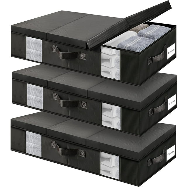 Supowin UnderBed Storage Containers 3 Pack, Large Under Bed Storage