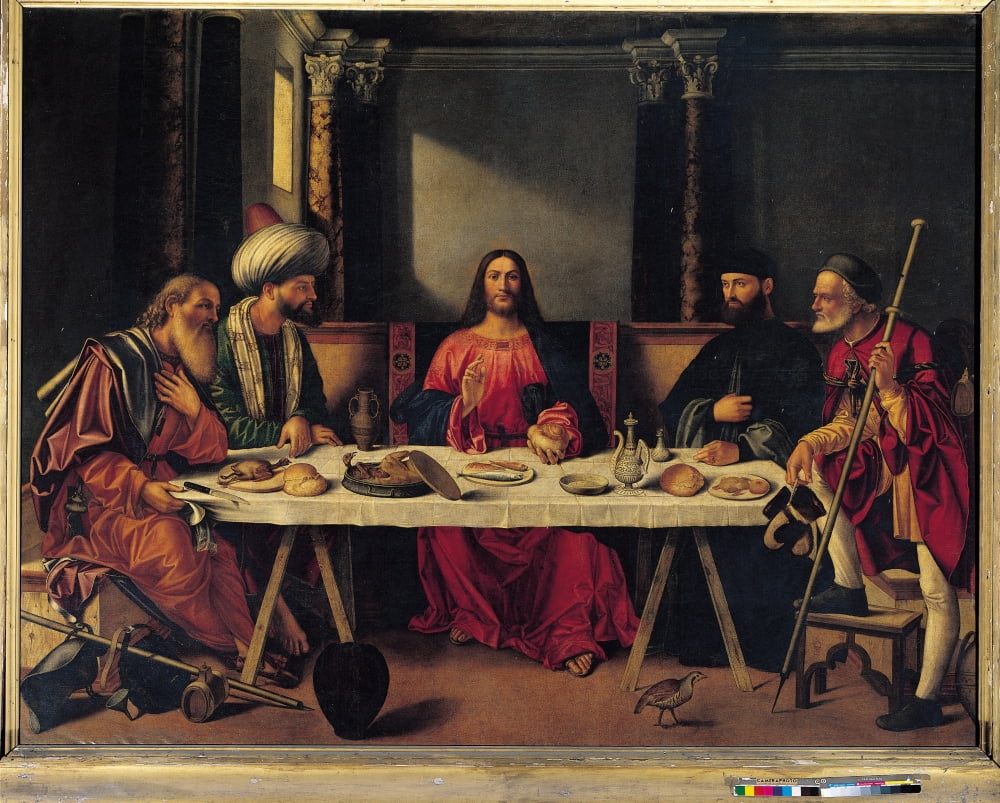 Supper At Emmaus Canvas Art - (36 x 24)