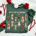 thumbnail image 1 of Supper Cute Dog Christmas Shirt, Retro 12 Dogs of Christmas Sweatshirt, 1 of 5