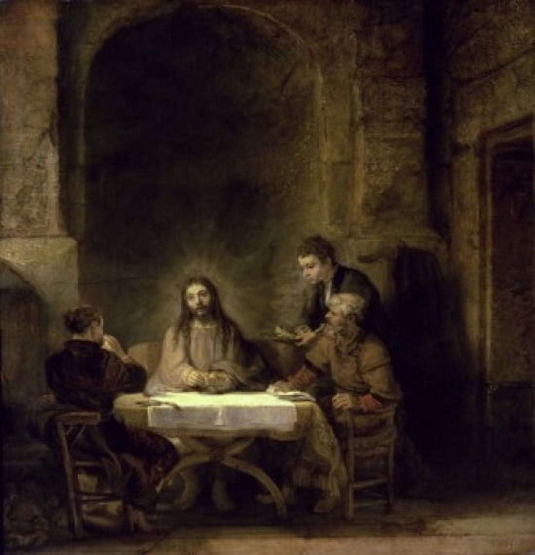 Supper at Emmaus 1648 Rembrandt Harmensz van Rijn (1606-1669Dutch) Oil on canvas Musee du Louvre Paris Canvas Art - Rembrandt Harmensz van Rijn (24 x 36)