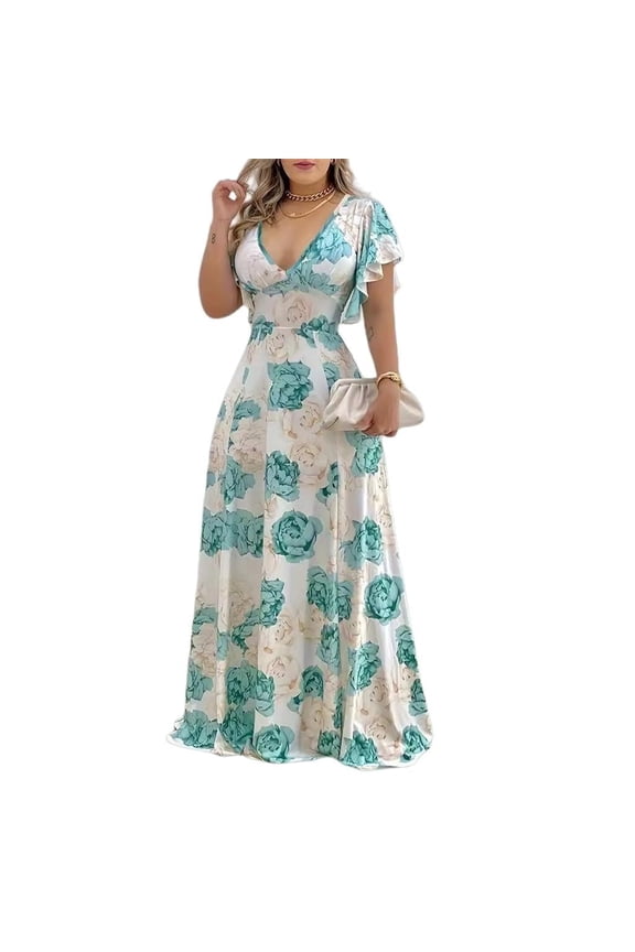 Women's printed long dress