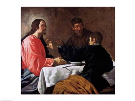 Supper at Emmaus 1620 Canvas Art - Diego Velazquez (24 x 18)