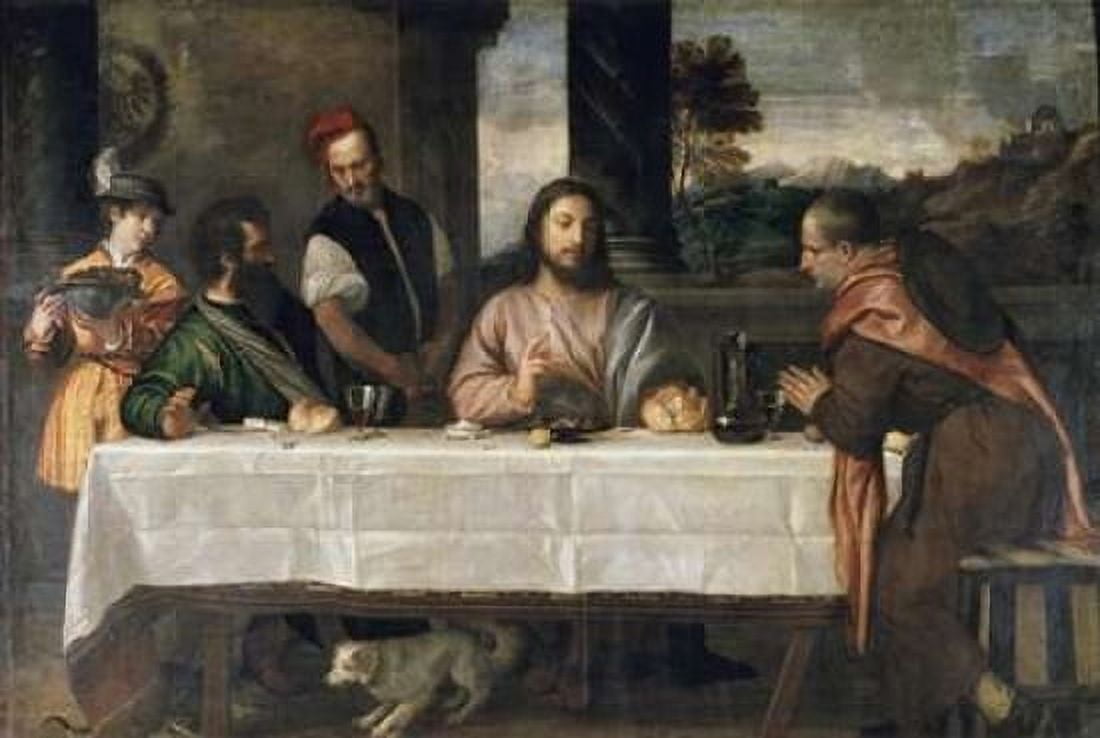 Supper at Emmaus Canvas Art - Titian (12 x 18)
