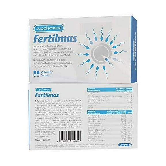 Supplemena Fertilmas Male Fertility Supplement - 2 Month Supply - 2x 60 Capsules