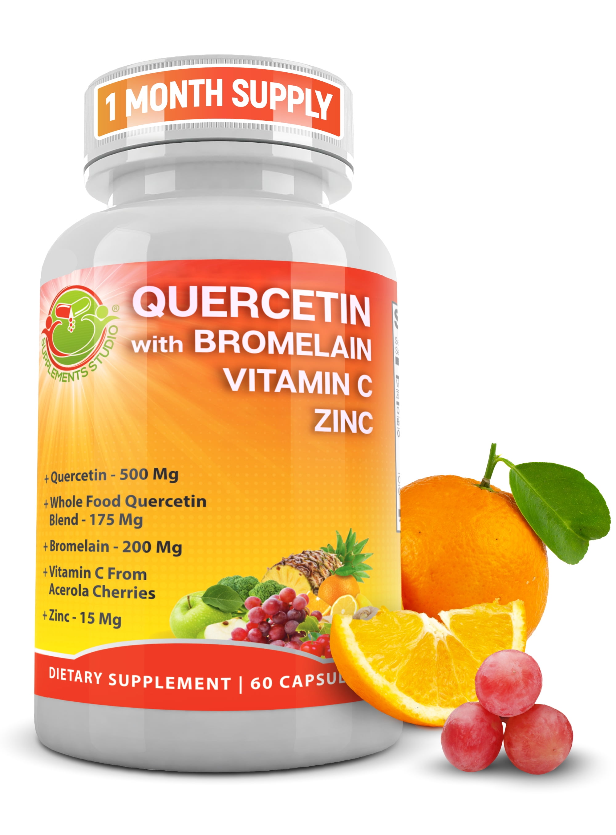 Supplements Studio Quercetin with BromelainZincVitamin CGinger
