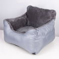 thumbnail image 1 of Supplies Dog Pet Booster Seat for Car, Truck, and SUV Travel with Soft Plush Cushion with Tall Pillow and Walls, Comfortable Bedding with Secure Straps 21.6*19.6*13.7in, 1 of 5