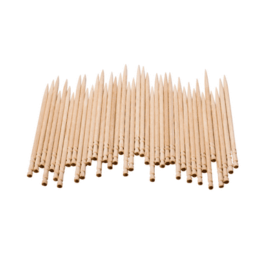 Supplika Bamboo Wooden Toothpicks | Large Wood Round Toothpicks | Sturdy Safe Single Sided Party, Appetizer, Barbecue, Fruit, Teeth Cleaning Toothpicks. (1000 Count)