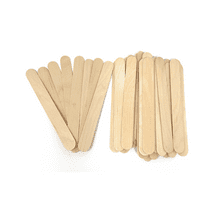 Supplika Jumbo 6 Inch Wooden Multi-Purpose Popsicle Sticks, Craft, Ice Cream, Wax, Waxing, Tongue Depressor Wood Sticks