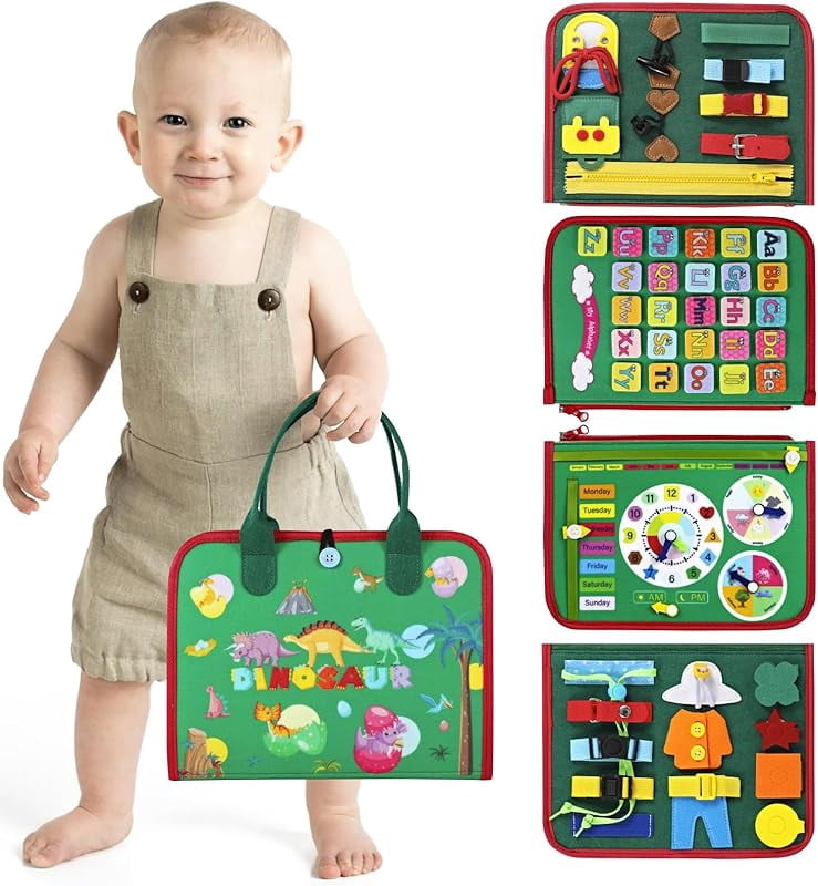 Supplim Busy Board Montessori Toy for Toddlers 1 2 3 4 5 Years Old ...