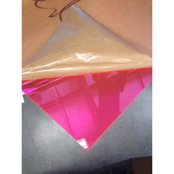 Supply - 12" x 36" - 1/8" Plexiglass Lucite Sheet - Fluorescent Red -