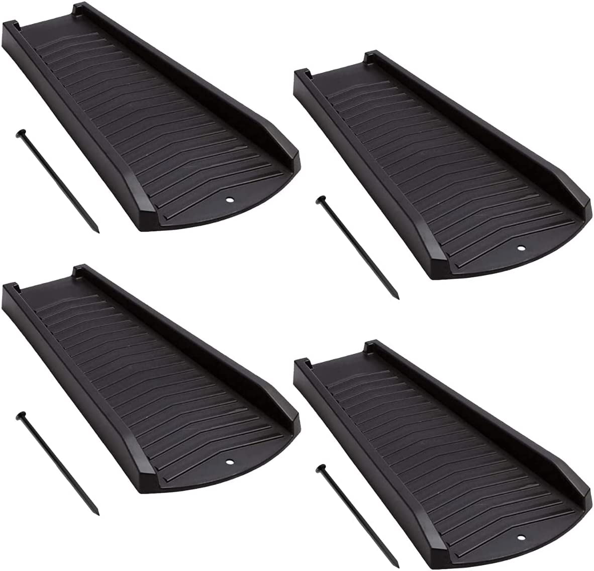 Supply 4Pack Decorative Downspout Black Splash Block Rain Gutter Drain