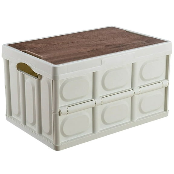 FONDOTIN White Plastic Storage Bin for Shelves, PP Organizer Box for Home, Kitchen, Office - 1 Piece Container