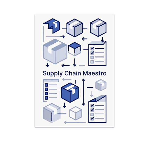 Supply Chain Maestro Corporate Icon Art - Procurement Professional - 13x19 Poster Print
