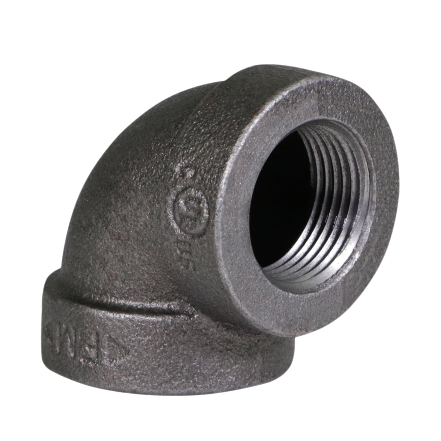Supply Giant 1-1/2" 90 Degree Black Pipe Street Elbow, Cast Iron
