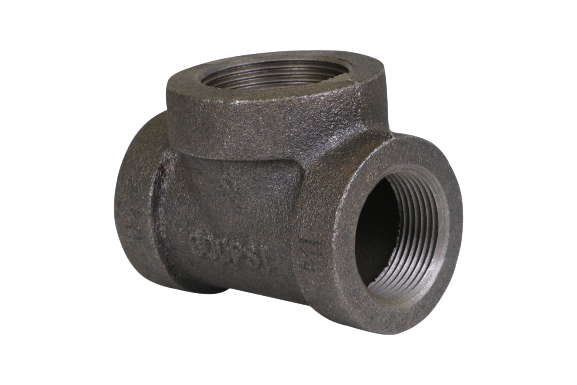 Supply Giant 1-1/2" x 1-1/4" x 1-1/2" BLack Pipe Fitting Reducing Tee Cast Iron