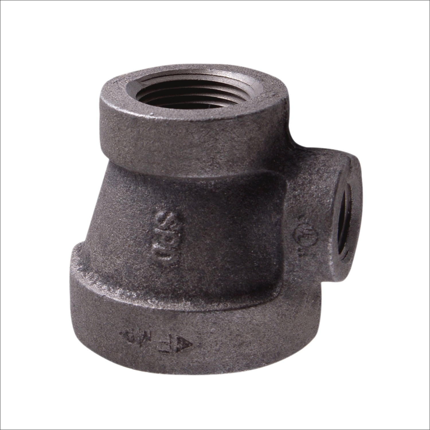 Supply Giant 1-1/2" x 1-1/4" x 1" BLack Pipe Fitting Reducing Tee Cast Iron