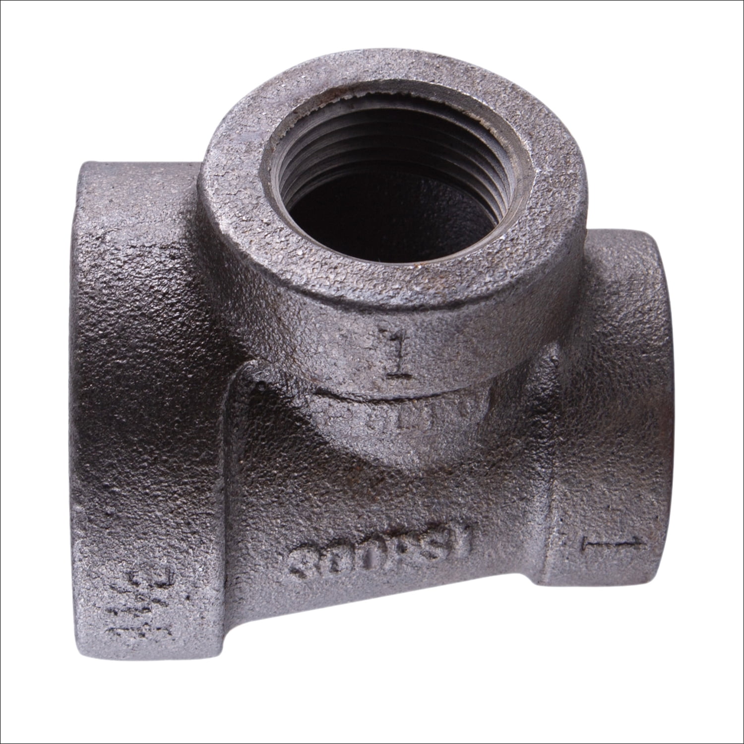Supply Giant 1-1/2" x 1" x 1" BLack Pipe Fitting Reducing Tee Cast Iron