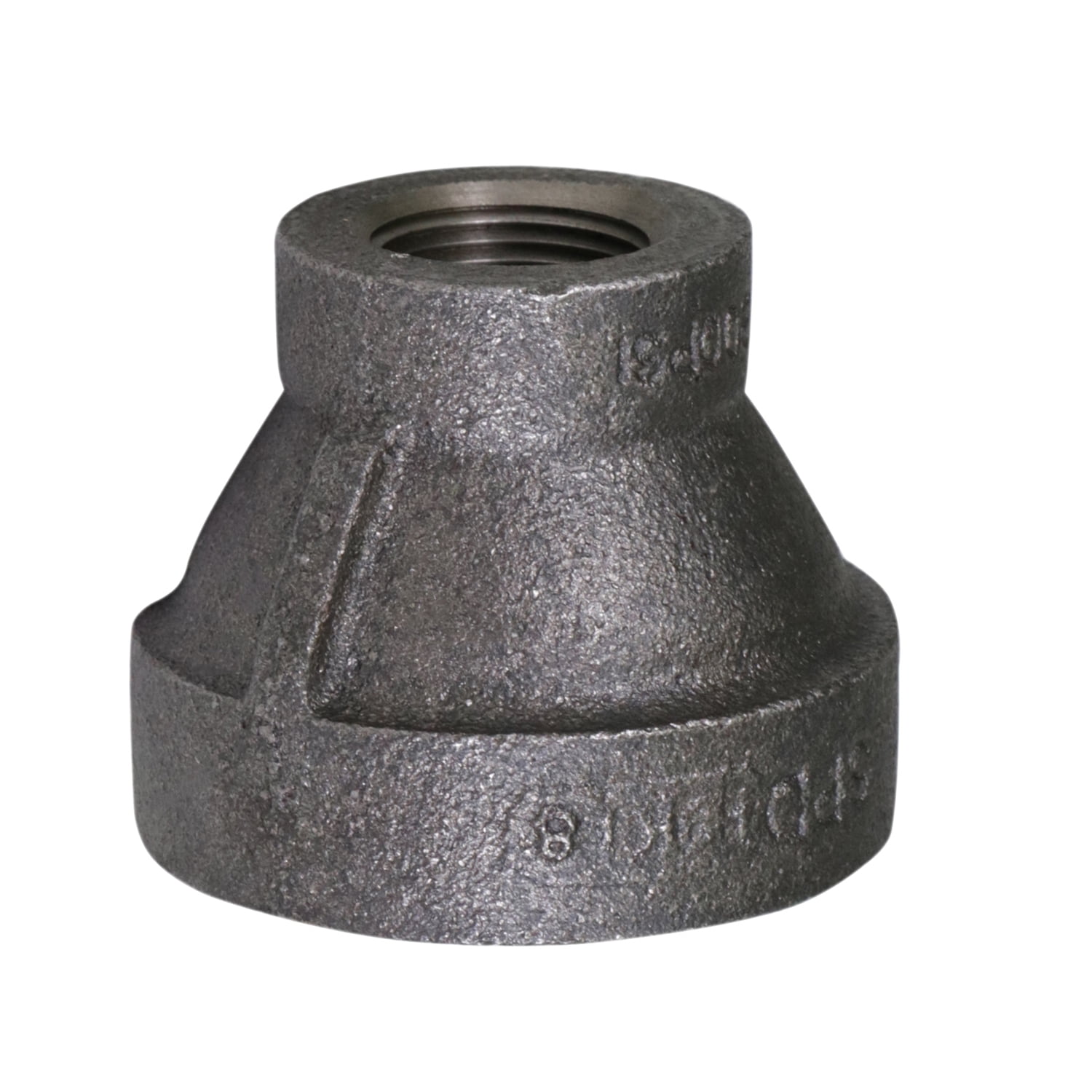 Supply Giant 1-1/2" x 3/4" Black Pipe Fitting Hex Reducing Coupling Cast Iron