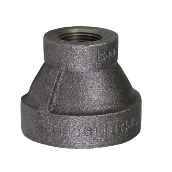 Supply Giant 1-1/2" x 3/4" Black Pipe Fitting Hex Reducing Coupling Cast Iron