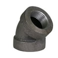 thumbnail image 1 of Supply Giant 1-1/4" 45 Degree Black Pipe Fitting Street Elbow Cast Iron, 1 of 6