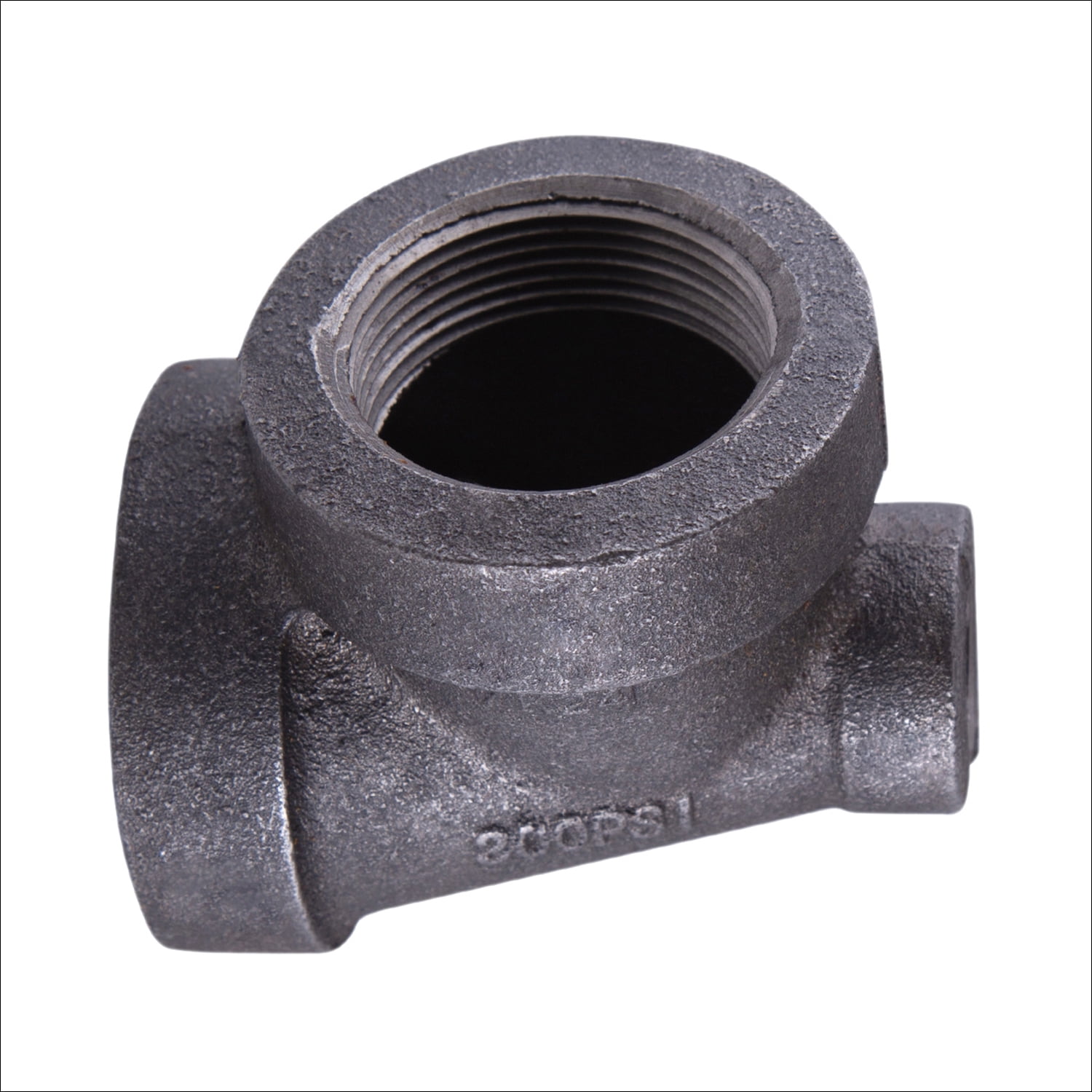 Supply Giant 1-1/4" x 1" x 1-1/4" BLack Pipe Fitting Reducing Tee Cast Iron