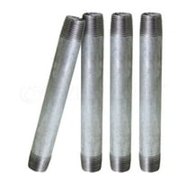 Supply Giant 1/2" x 8", Steel Pipe, pre cut Industrial Pipe, Threaded Pipe Nipples and Fittings, Build Vintage DIY Furniture, Galvanized (Pack Of 4)