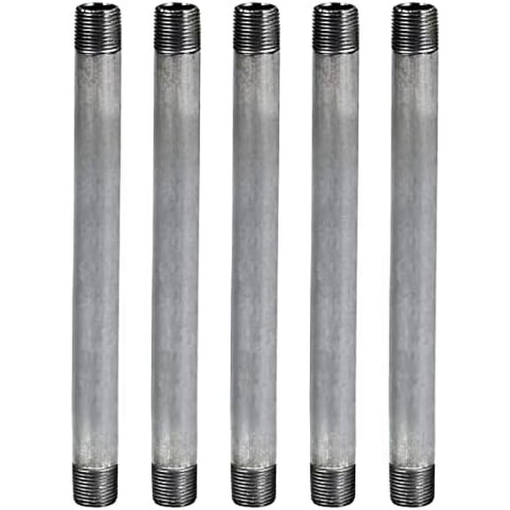 Supply Giant 1 Inch Galvanized Pipe, One Inch Malleable Steel Pipes Fitting Build DIY Vintage Furniture, 1" x 48" (Pack Of 5)$$Plumbing & HVAC