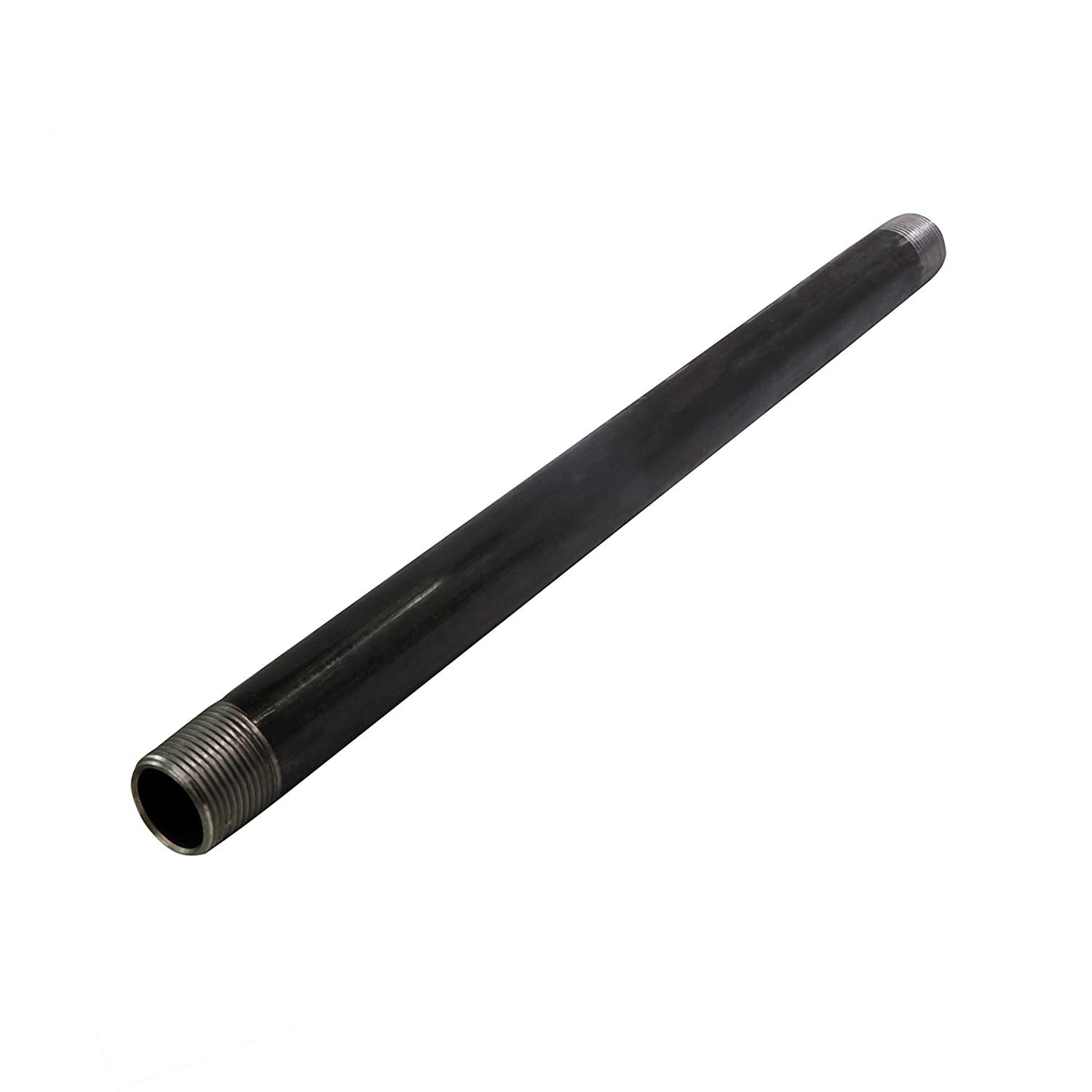 Supply Giant 1448PBLK Black Steel Pipe, Schedule 40 Threaded Fitting, 1/4 In. x 48 In.