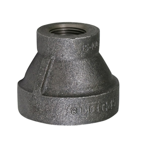 Supply Giant 2" x 1" Black Pipe Fitting Hex Reducing Coupling Cast Iron