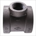 thumbnail image 1 of Supply Giant 2" x 2" x 1-1/4" BLack Pipe Fitting Reducing Tee Cast Iron, 1 of 6