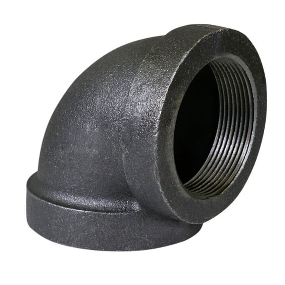 Supply Giant 3" 90 Degree Black Pipe Street Elbow, Cast Iron