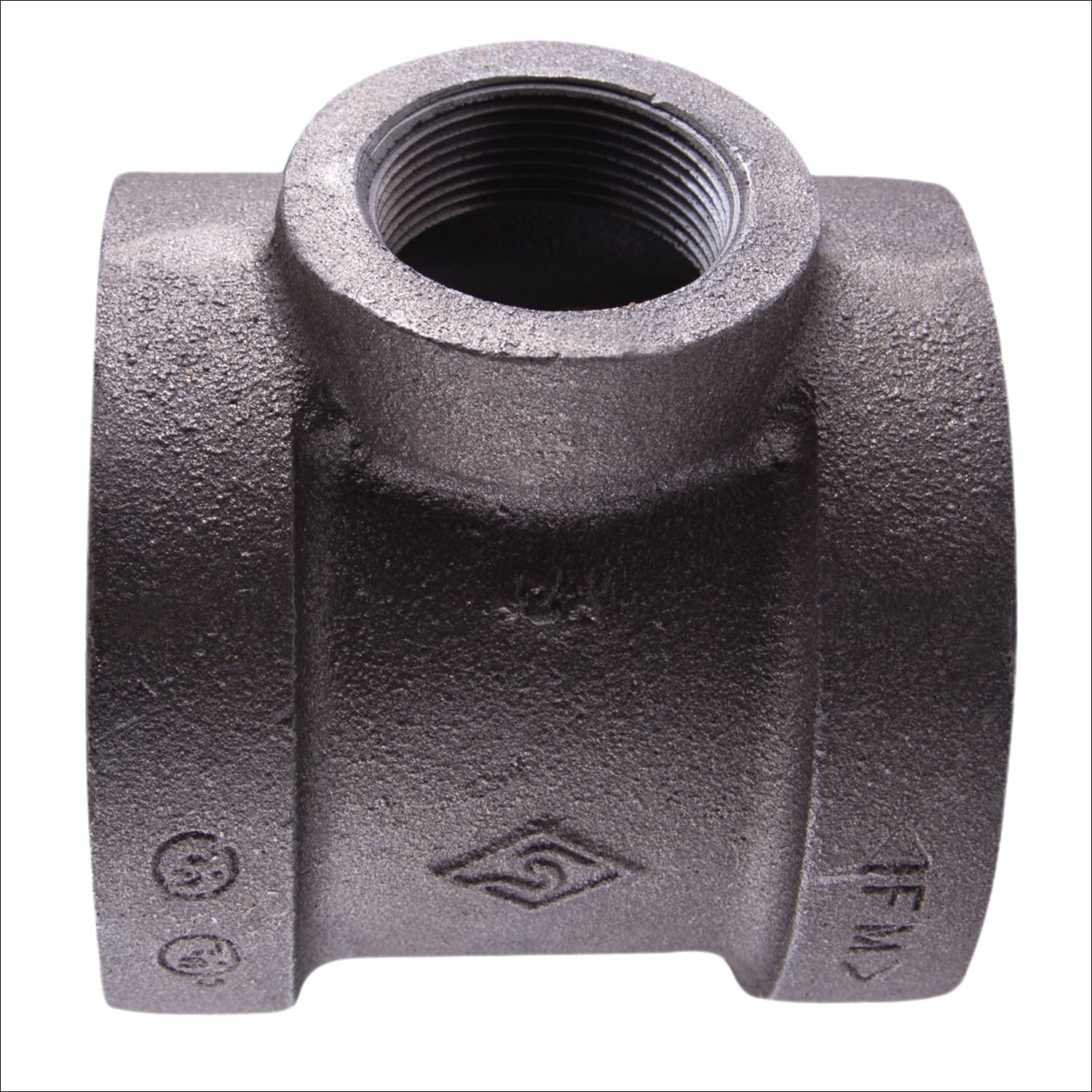 Supply Giant 3" x 3" x 1-1/4" BLack Pipe Fitting Reducing Tee Cast Iron