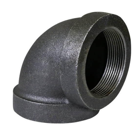 Supply Giant 4" 90 Degree Black Pipe Street Elbow, Cast Iron