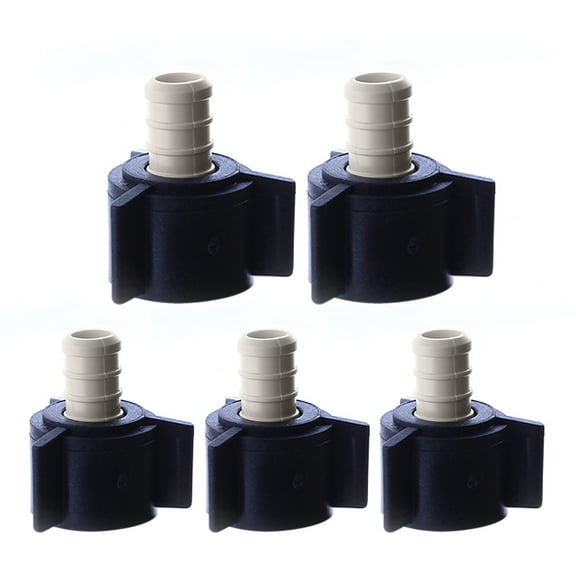 Supply Giant 5-12PPCA Plastic PEX Poly Alloy Swivel Adapter Pex x FPT Barb Pipe Fitting 1/2 Inch Pack of 5