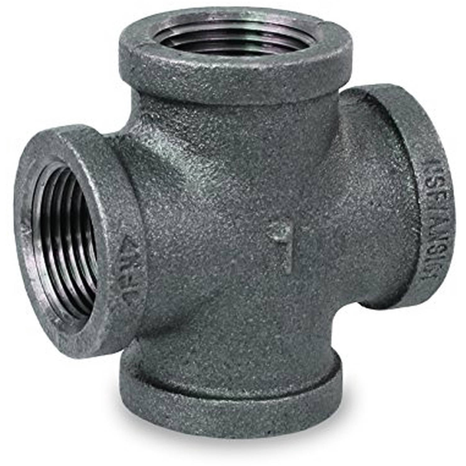 Supply Giant BMCR0300 Black Malleable Cross Fitting, 3"