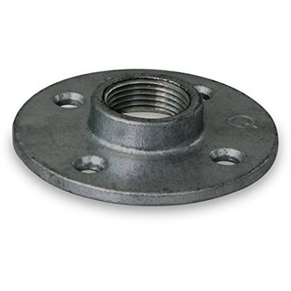 Supply Giant BMFL0012 Black Malleable Floor Flange with Four Screw Holes, 1/2"
