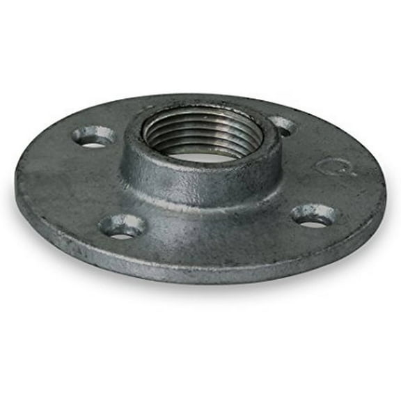 Supply Giant BMFL0100 Black Malleable Floor Flange with Four Screw Holes, 1"
