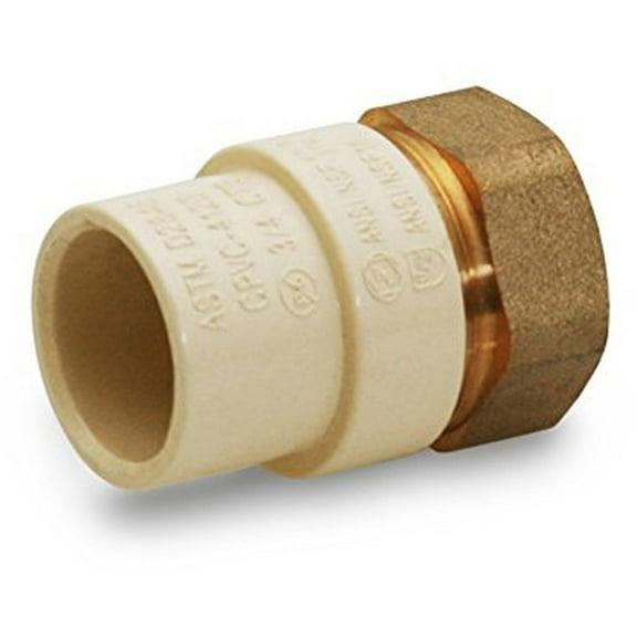 Supply Giant BRCPF100-NL 1" Lead Free Adapter Fitting with a Brass Female and a CPVC Connect
