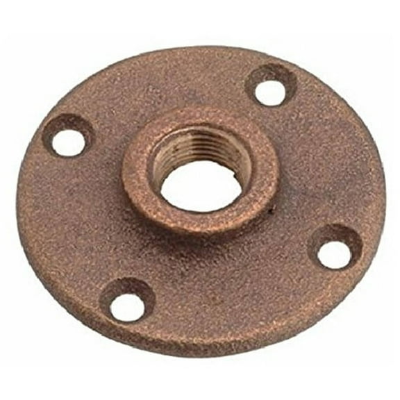 Supply Giant BRFF0200-NL 2" Threaded Brass Floor Flange with Holes, Lead Free