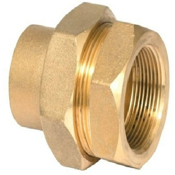 Supply Giant BRUN0018-NL 1/8" Brass Union, Lead Free