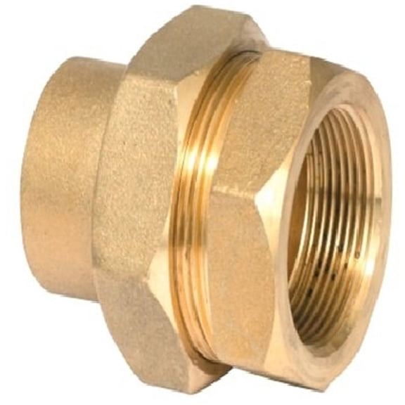 Supply Giant BRUN0018-NL 1/8" Brass Union, Lead Free