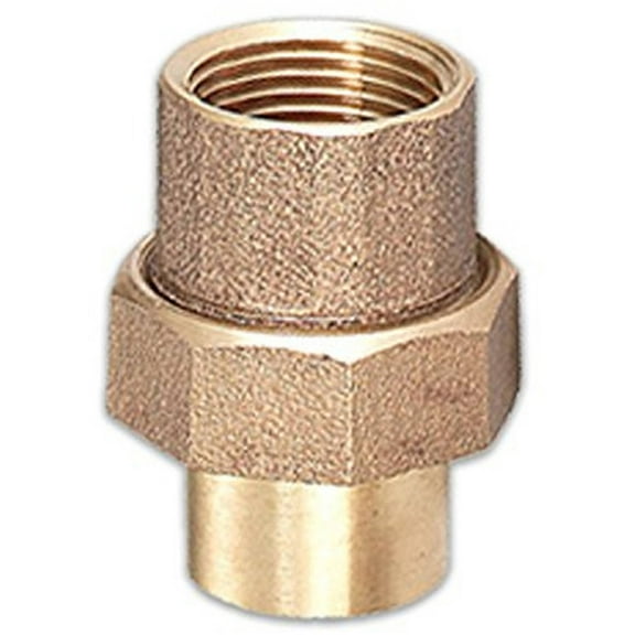 Supply Giant CCCU0058-NL 5/8" Nominal Size Lead Free Copper Straight Union with Sweat Sockets for Use with 3/4" OD Copper Pipe