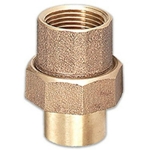 Supply Giant CCCU0112-NL 1-1/2" Nominal Size Lead Free Copper Straight Union with Sweat Sockets for Use with 1-5/8" OD Copper Pipe