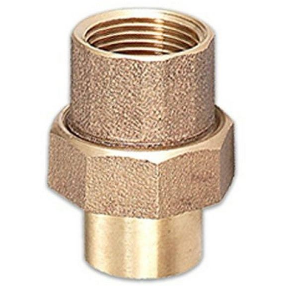 Supply Giant CCCU0200-NL 2" Nominal Size Lead Free Copper Straight Union with Sweat Sockets for Use with 2-1/8" OD Copper Pipe