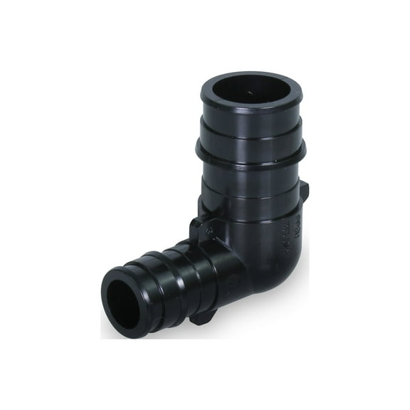 Supply Giant PEX-A Reducing Elbow Pipe Fitting; Plastic Poly Alloy; 3/4'' x 1/2''; Expansion Barb; Black